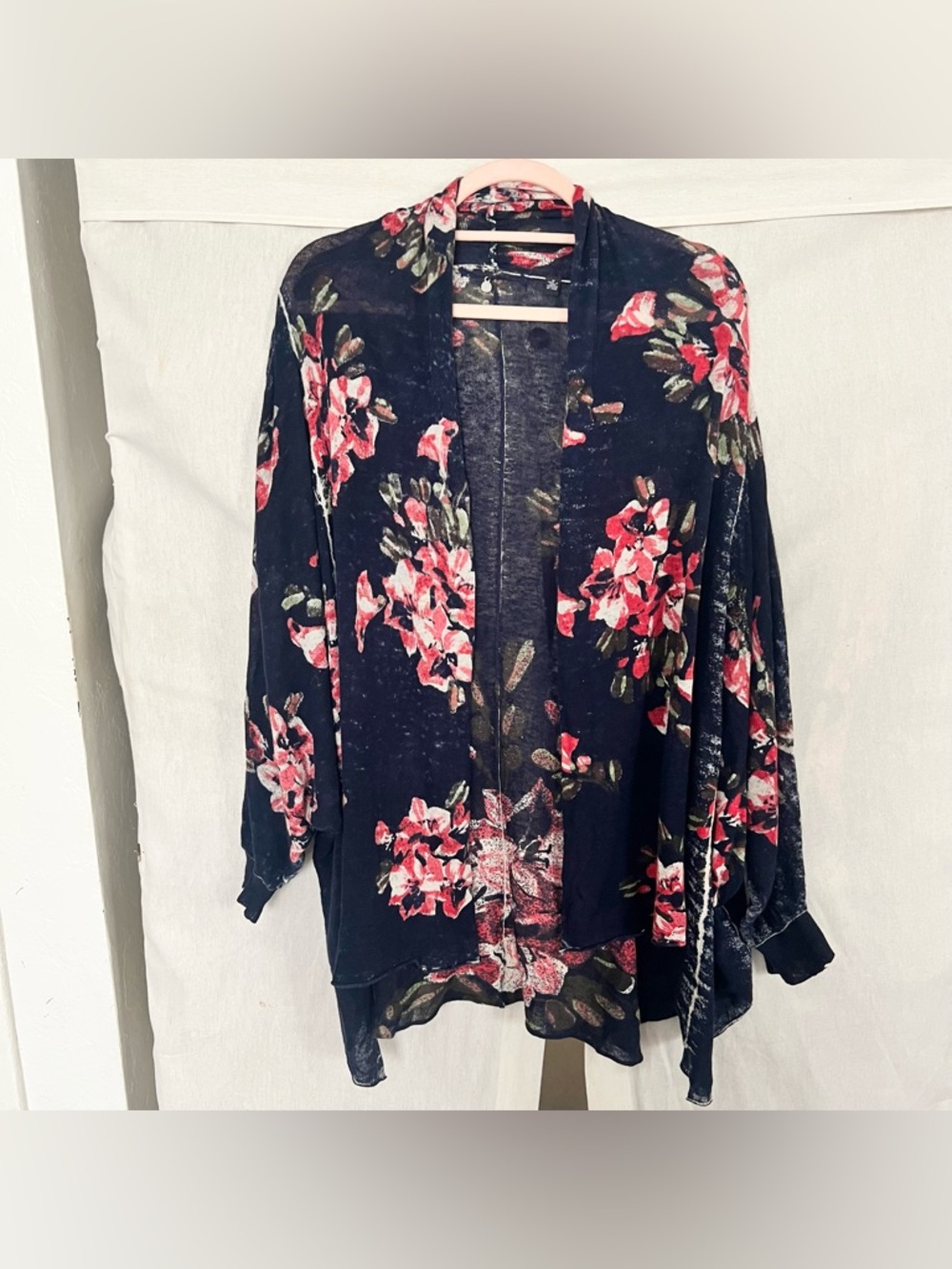 Anthropologie Knitted & Knotted Floral Cardigan Sweater